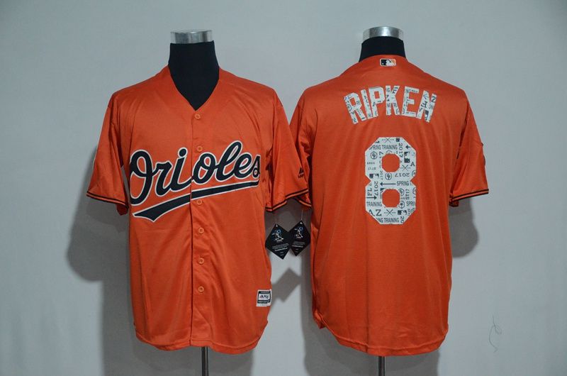 Men Baltimore Orioles #8 Cal Ripken Orange 2017 Spring Training MLB Jerseys